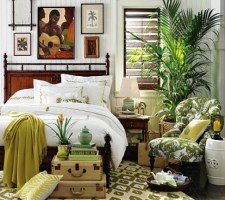Спальная комната в тропическом стиле